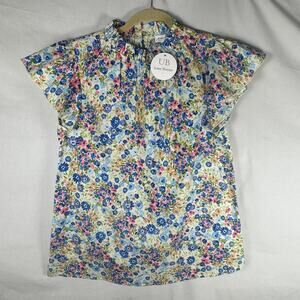 NWT First Love By Lovelyn Multicolor Floral Flutter Sleeve Top Sz S Cottagecore